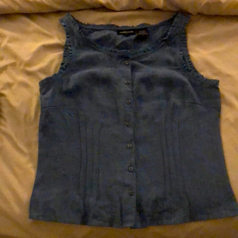 Willi smith linen denim colored tank